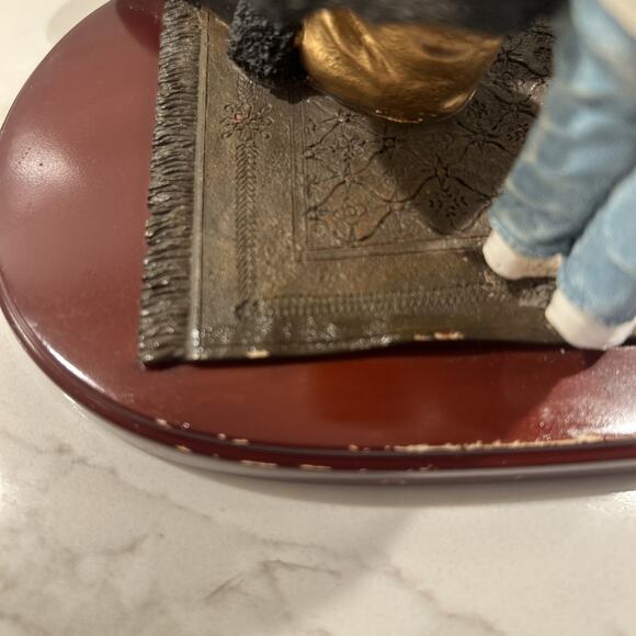 Georgia Tech Santa Collegiate Collectables Christmas 2001 Wood Base Stand Vtg - Picture 12 of 13